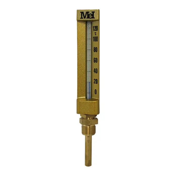 Offre Exclusive Thermomètre monobloc droit Ø150 1/2" (15/21) - 0 à 120° - Longueur de gaine 63 mm - pour chauffage et climatisation - Arcanaute