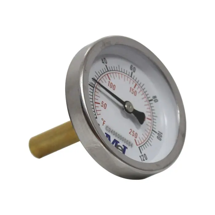 Thermomètre axial Ø63 – 0 à 120° – Longueur doigt de gant 50 mm – pour chauffage et réfrigération – Arcanaute Acheter En Ligne