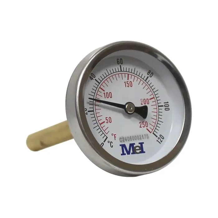 Prix Cassé Thermomètre axial Ø63 - 0 à 120° - Longueur doigt de gant 100 mm - pour chauffage et réfrigération - Arcanaute