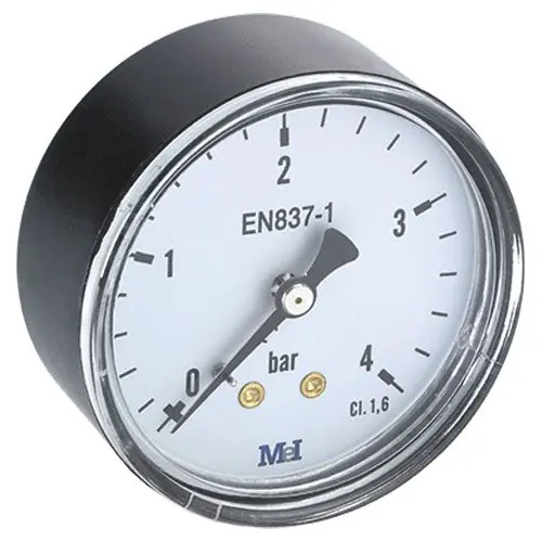 Manomètre Axial sec Mâle 1/4" (8/13) - Ø63 mm - 0 à 10 bar - boîtier ABS - Arcanaute Authentique