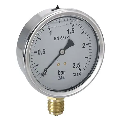 Prix Cassé Manomètre Radial Glycérine Mâle 1/4" (8/13) - Ø50 mm - 0 à 10 bar - Arcanaute