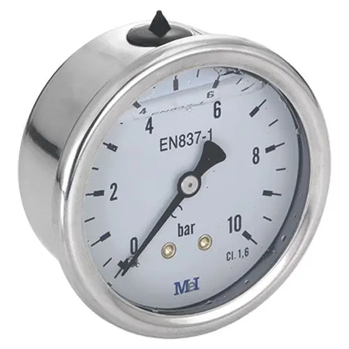 Manomètre Axial Glycérine Mâle 1/2" (15/21) - Ø100 mm - 0 à 400 bar - Arcanaute Vente Flash