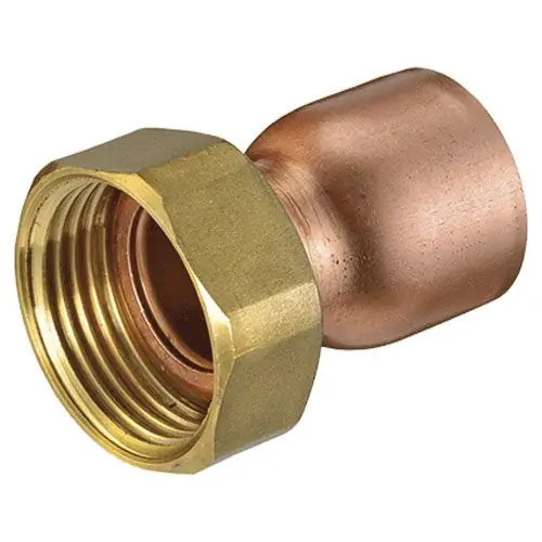 Raccord droit écrou prisonnier à joint plat - Femelle 1/2" (15/21) - Cuivre Ø14 - Arcanaute Commander Maintenant