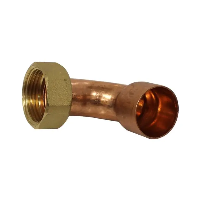 Offre Limitée Coude écrou prisonnier à joint plat - Femelle 1" (26/34) - Cuivre Ø28 - Arcanaute