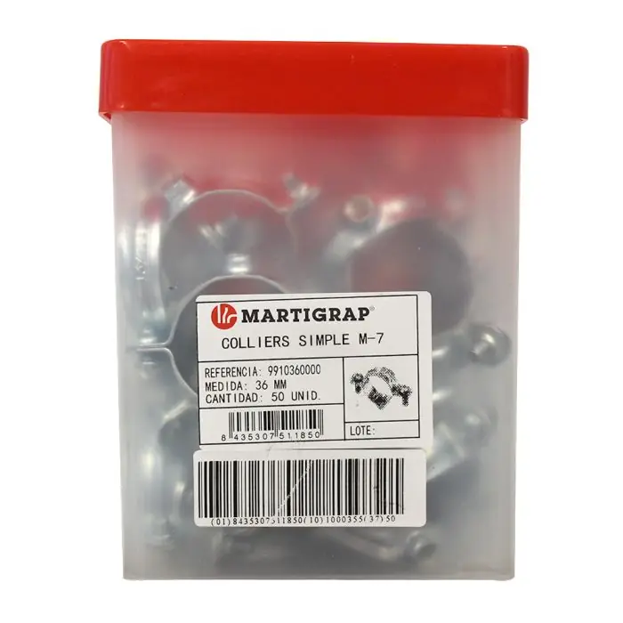 50 colliers simple M7 x 150 – Tube Ø36 – Arcanaute Réduction