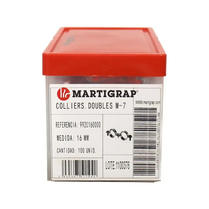 100 colliers double M7x150 – Tube Ø16 – Arcanaute Nouvel Arrivage