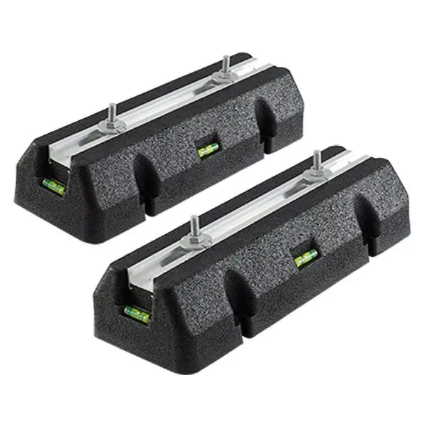 Lots de 2 supports de sol anti-vibrations RUBBER - 600 x 163 x 98 mm - Arcanaute Achat Immédiat