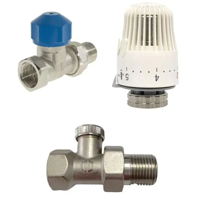 Populaire Kit robinet droit + Té de réglage Mâle Femelle 1/2" (15/21) + Tête thermostatique M30 x 1,5 - Arcanaute