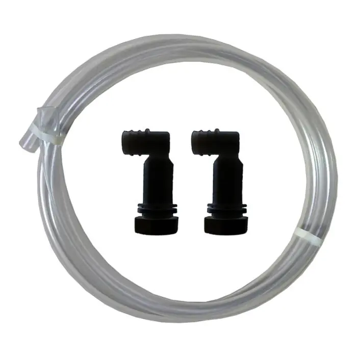 Tuyau jauge Ø20/27 noir et 2 raccords coude pour récupérateur d‘eau Prix Cassé
