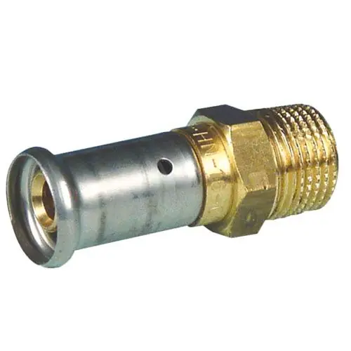 Raccord multicouche laiton à sertir Mâle 3/4" (20/27) TH ou BE - Ø16x2,0 - Henco Vente Flash