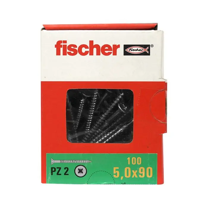 Jusqu&rsquo;à Épuisement Des Stocks 100 Vis VBA tête fraisée Power-Fast PZ2 Ø5 x 90 mm filetage partiel – Fischer