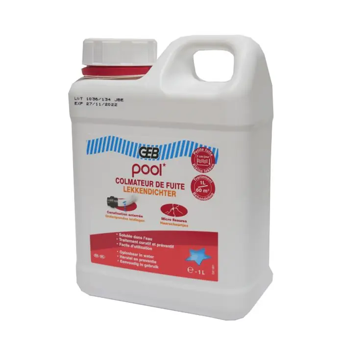 Colmateur de fuites 1L POOL – GEB Remise