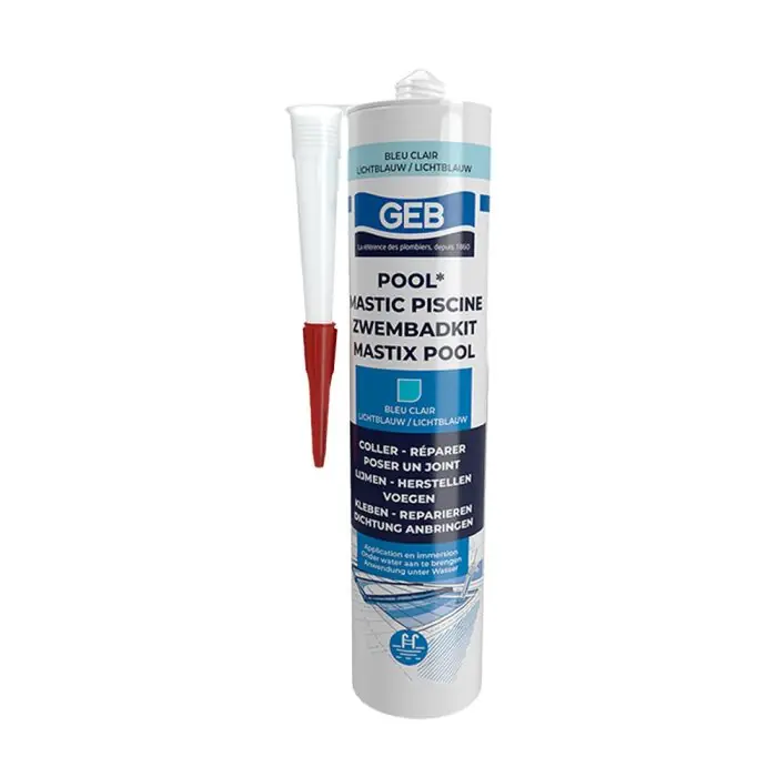 Retour Gratuit Mastic piscine POOL qualité professionnelle BLEU 290 ml – GEB