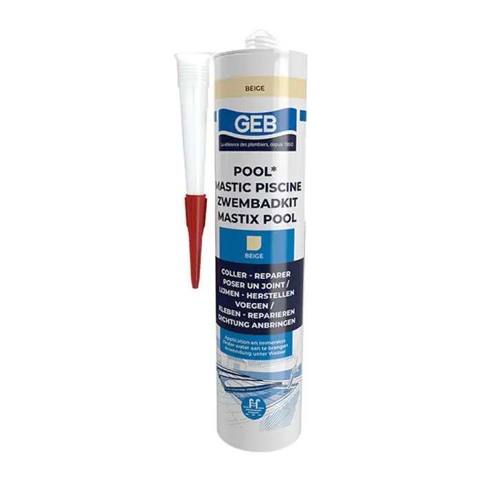 Jusqu&rsquo;à Épuisement Des Stocks Mastic piscine POOL qualité professionnelle BEIGE 290 ml – GEB