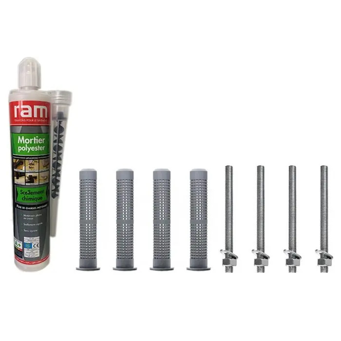 Bon Marché Kit scellement chimique pour brique creuse ou parpaing 10 / 15 cm - RAM