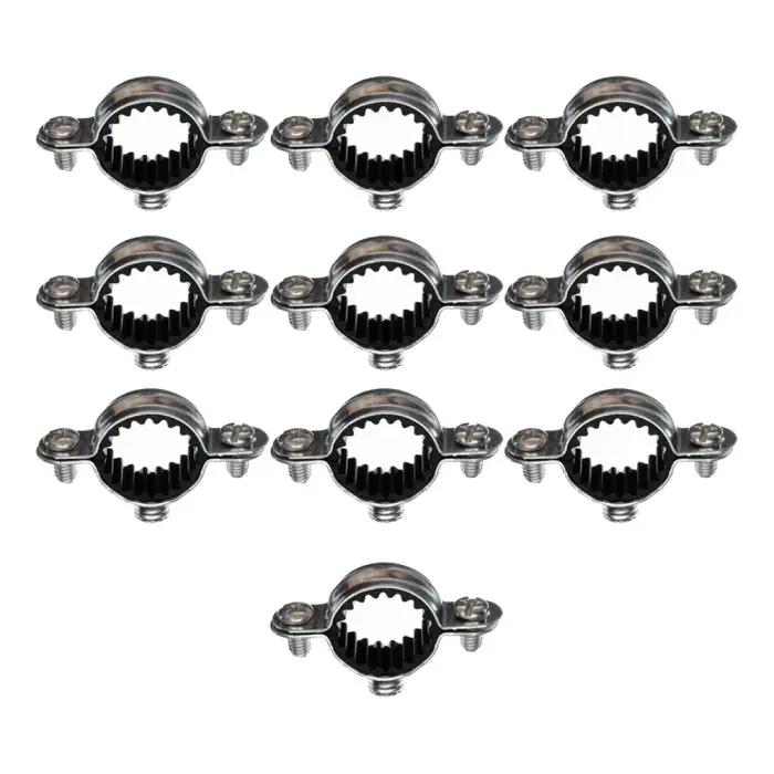Sachet de 10 colliers métalliques acier simple isophonique Ø22 - RAM Achat Immédiat