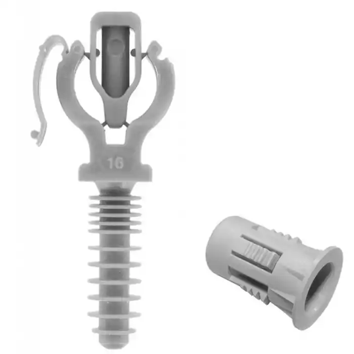 100 CLIPEO simple gris + Bagclip – Fixation pour tube IRL Ø16 – Ram Nouvel Arrivage