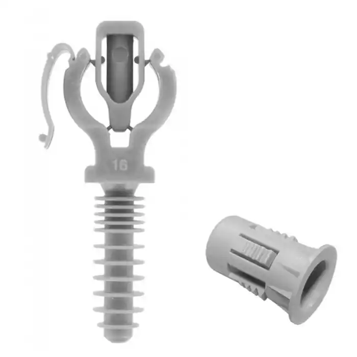 100 CLIPEO simple gris + Bagclip – Fixation pour tube IRL Ø20 – Ram Super Prix