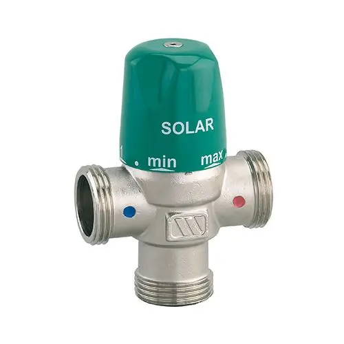 Bon Marché Mitigeur thermostatique Solaire MMV-S - corps 1" (26/34) Nickelé - Mâle DN25 - WATTS