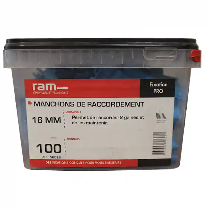 100 manchons de raccordement ICTA – Diamètre 16 mm – Ram Quantité Limitée