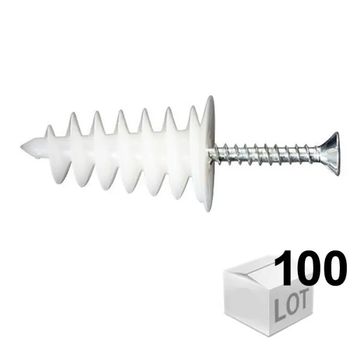 Acheter Direct 100 chevilles ISORAM Ø24 x 40 mm avec 100 vis agglo 4,5 x 35 mm - Ram