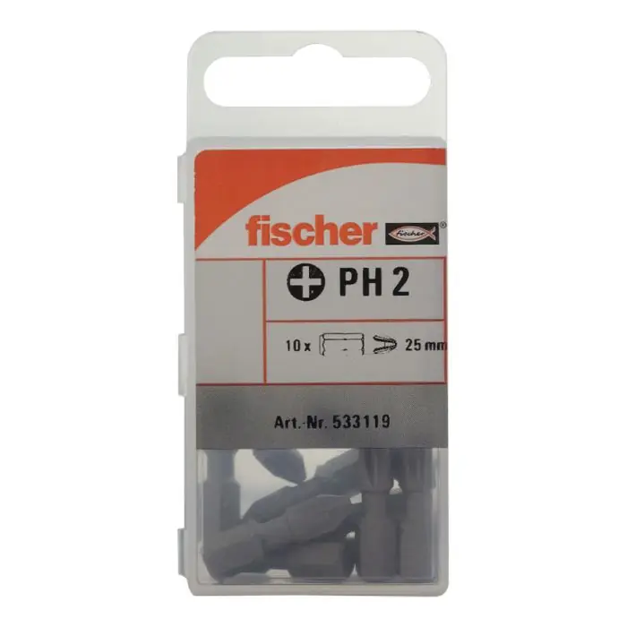 10 embouts professionnels cruciforme PH2 – Fischer Nouveauté
