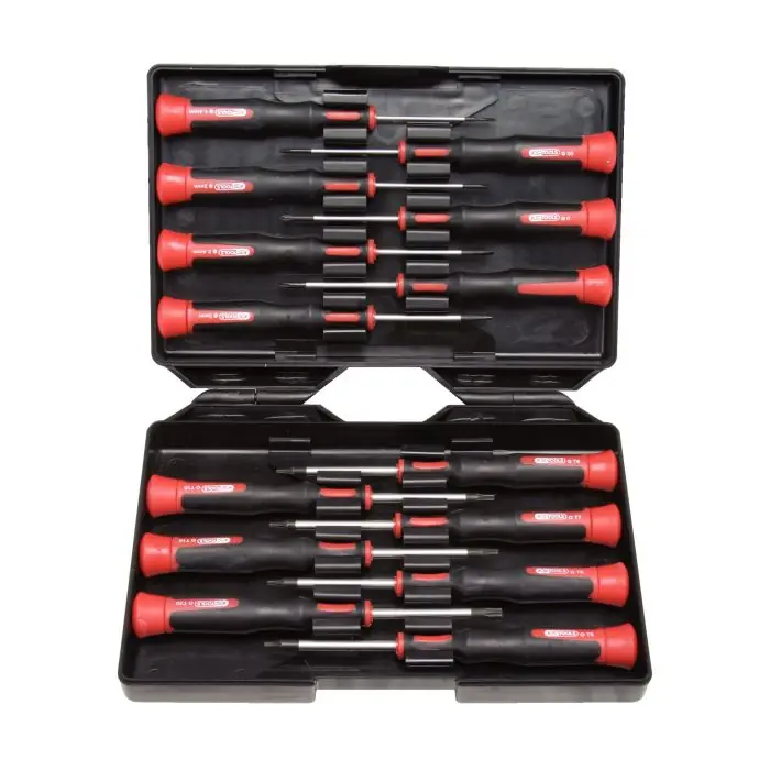 Coffret de 14 tournevis électroniques Fente, PHILLIPS et TORX - KS Tools Top Vente