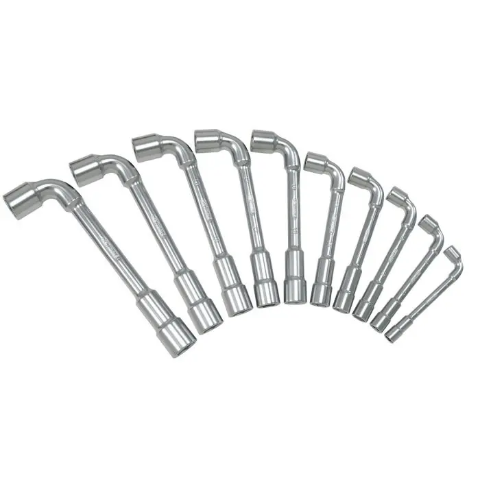 Dernier Modèle Jeu de 10 clés à pipe débouchées métriques - 6 pans - KS Tools