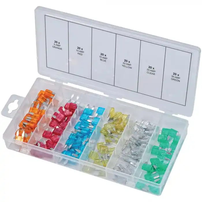 Expédié Aujourd'hui Assortiment de mini-fusibles, 120 pièces - KS Tools