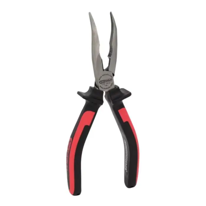 Produit De Marque Pince à bec demi-rond coudé à poignée bi-composants, longueur 210 mm - KS Tools