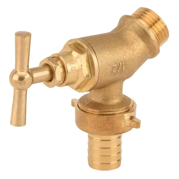 Prix Réduit Robinet de puisage oblique 1/2&Prime; (15/21) raccord au nez 3/4&Prime; (20/27)