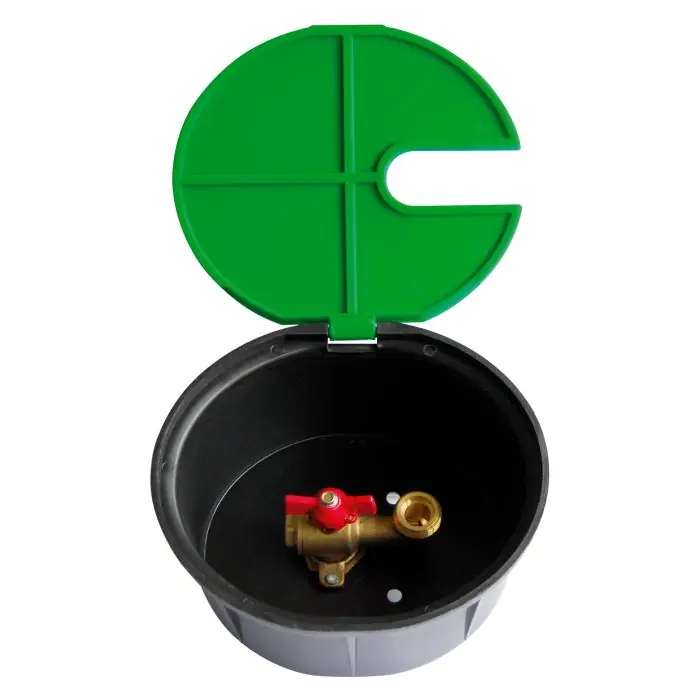 Bouche d‘arrosage avec vanne équerre sortie mâle 3/4&Prime; – entrée 3/4&Prime; et 1/2&Prime; Affaire À Saisir