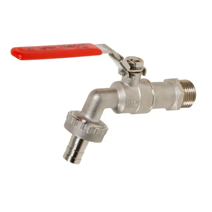 Top Vente Robinet de puisage INOX cadenassable 1/2&Prime; (15/21) raccord au nez 3/4&Prime; (20/27) – Sferaco