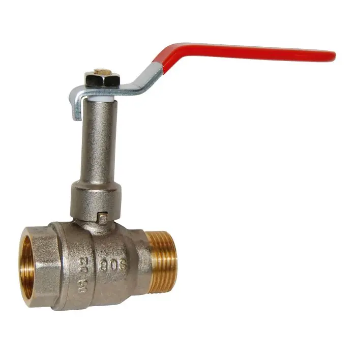 Must-Have Vanne d‘arrêt M/F ACS 1/2" (15/21) PN30 Poignée plate rouge avec prolongateur - Sferaco