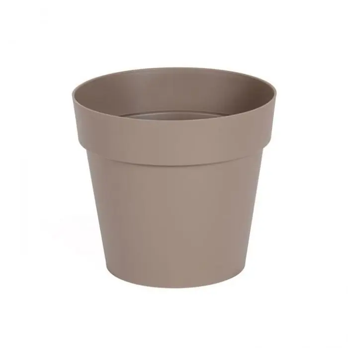 Pot de fleur Toscane Ø 15 x 13,6 cm rond - 1,6L Taupe Vente Directe