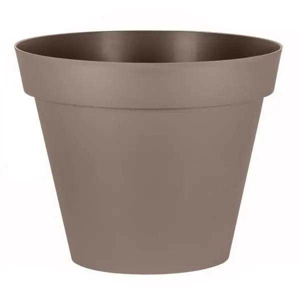 Pot de fleur Toscane Ø100 x 79,5 cm rond - 356 litres - taupe - EDA Dernier Modèle