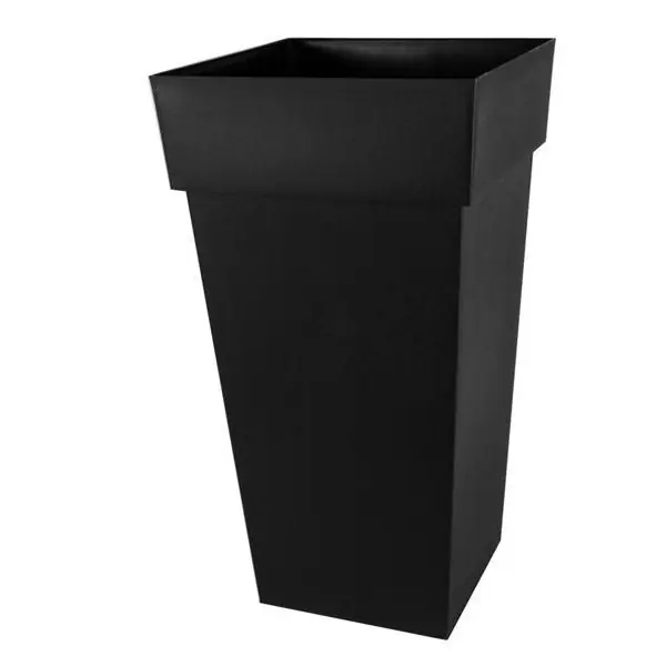 Pot de fleur Toscane XXL 43,3×43,3x80cm carré 98L – Gris anthracite Prix Réduit