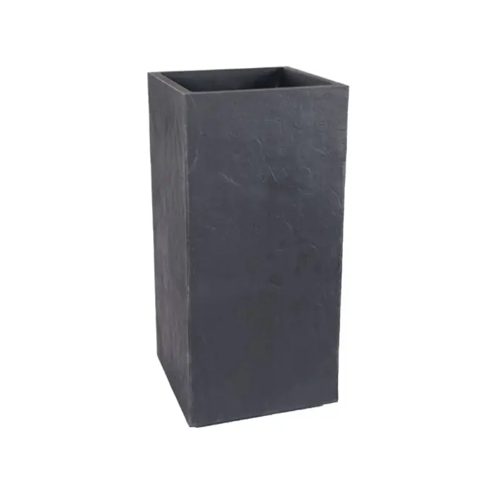 Jusqu&rsquo;à Épuisement Des Stocks Bac VOLCANIA Gris anthracite – carré Dim. 39,5 x 39,5 x 80 cm – 31L – EDA