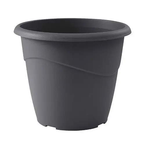 Pot de fleur Marina Ø18×15,3cm non perçé – 2L – Gris anthracite Seulement Aujourd&rsquo;hui