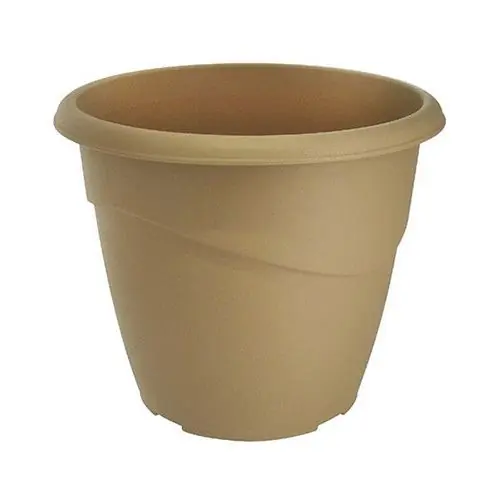 Pot de fleur Marina Ø35 x 29,5 cm non perçé – 16 litres – Taupe – EDA Commande En Gros