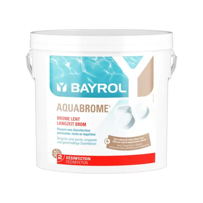 Aquabrome 5kg – Pastilles brome spécial piscine – BAYROL Expédition Rapide