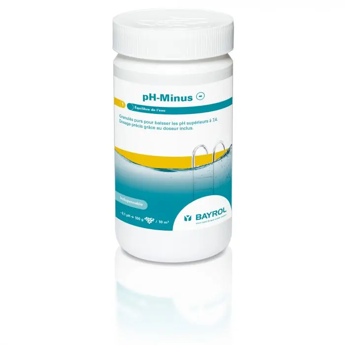 pH-Minus - Baisse le pH piscine - Boîte 1,5kg avec doseur - BAYROL Nouvel Arrivage