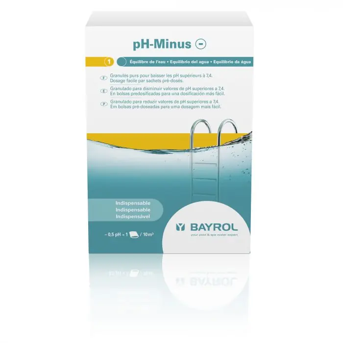 pH-Minus - Baisse le pH piscine - Boîte de 4 sachets de 500g - BAYROL Jusqu'à Épuisement Des Stocks