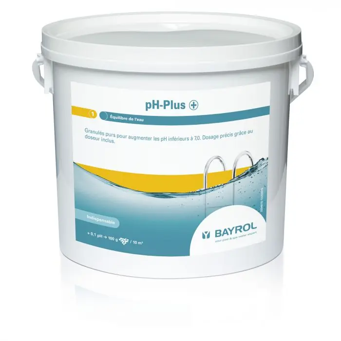 pH-Plus - Augmente le pH piscine - Boîte 5kg avec doseur - BAYROL Offre Spéciale