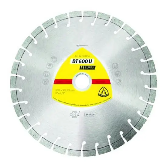 Soldes Disque à tronçonner diamanté, Type DT 600 U, 230X2,6X22,23 - Klingspor