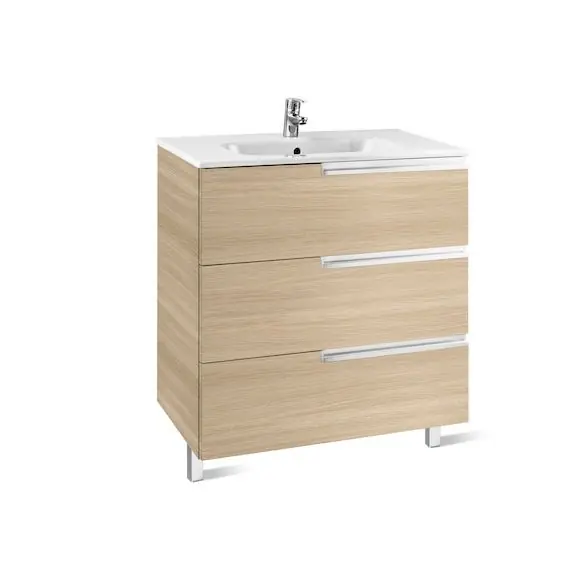 Paiement Sécurisé Meuble Unik VICTORIA-N Family 700 - meuble + lavabo - Chêne