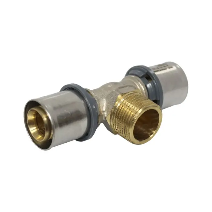 Té multicouche à sertir TH – Ø26×3,0 – Mâle 3/4&Prime; (20/27) – Ø26×3,0 – Arcanaute Meilleur Choix