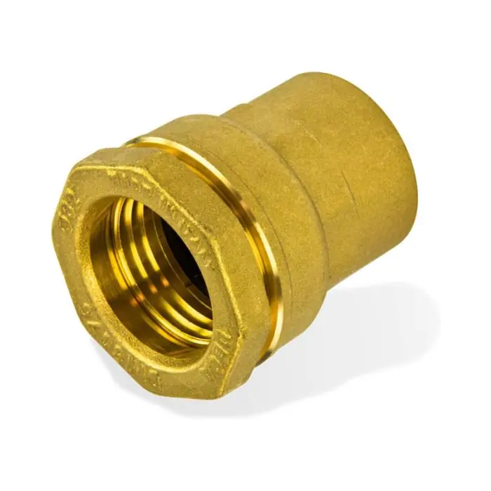 Usine Directe Raccord DECA droit femelle 1"1/2 (40/49) laiton pour tube PE Ø50 - Sferaco