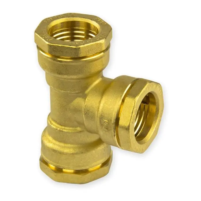 Prix Choc Té égal 90° DECA laiton tube PE Ø20 - Sferaco
