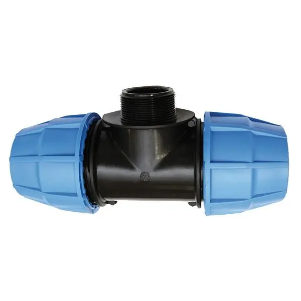 Commander Vite Raccord en Té fileté mâle 1"1/4 (33/42) pour tube PE Ø40 - Sferaco